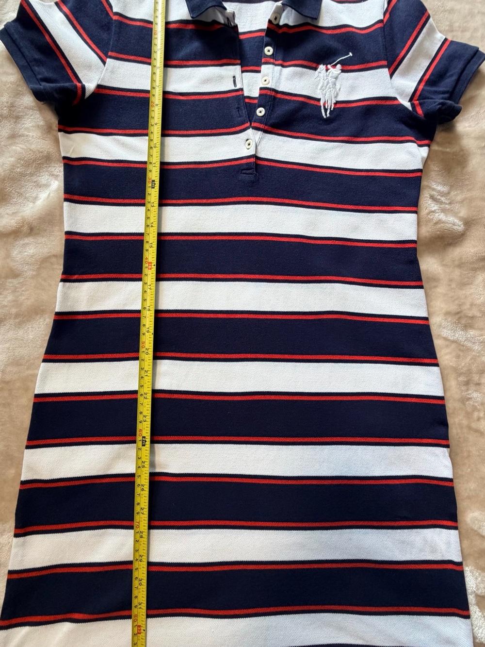 Polo by Ralph Lauren Navy, White & Pink Striped Polo Dress - Picture 10 of 12